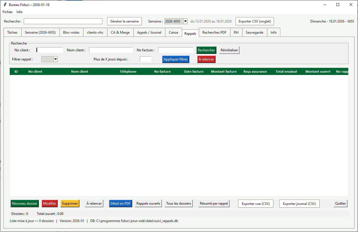 Rappels clients — Fiduci-Office-Gestion