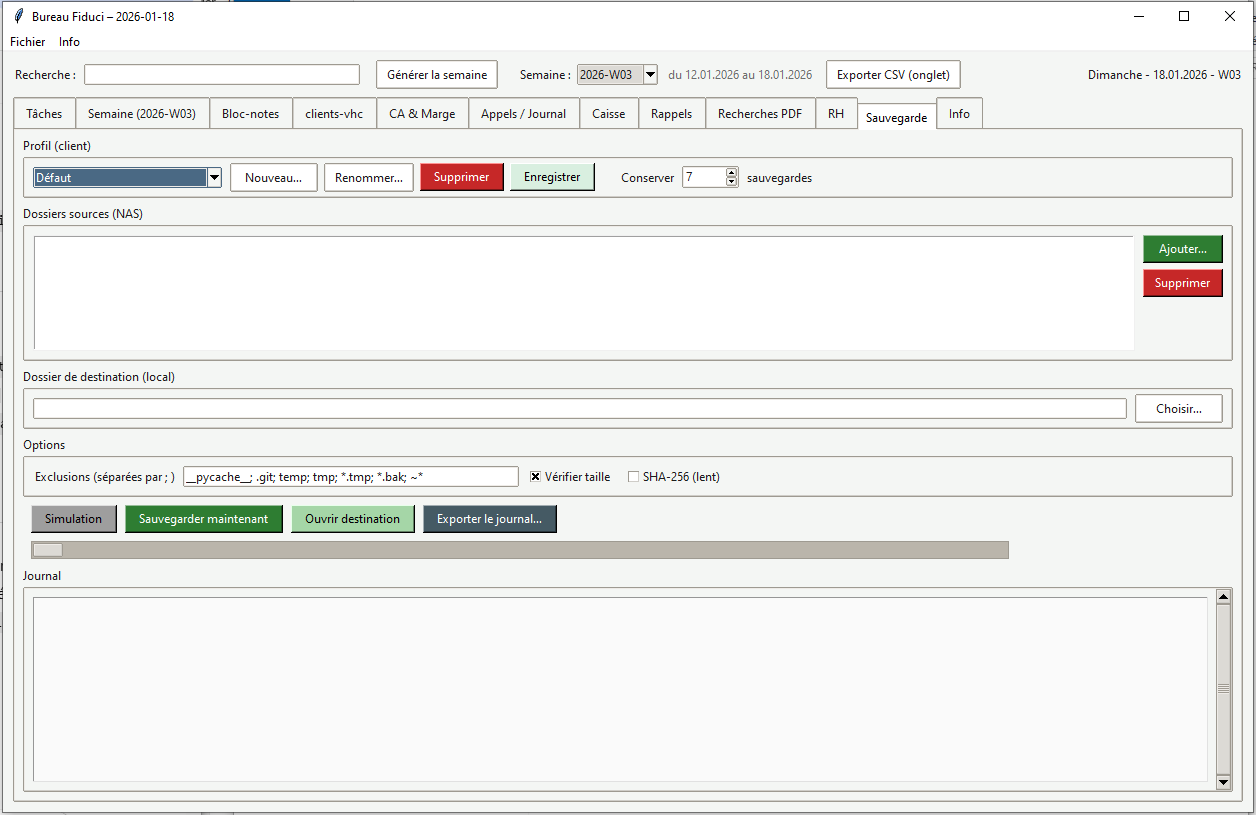 Sauvegardes — Fiduci-Office-Gestion
